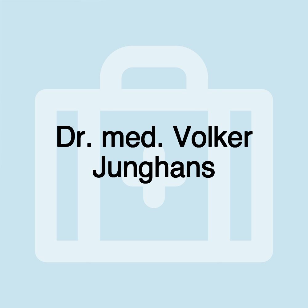 Dr. med. Volker Junghans