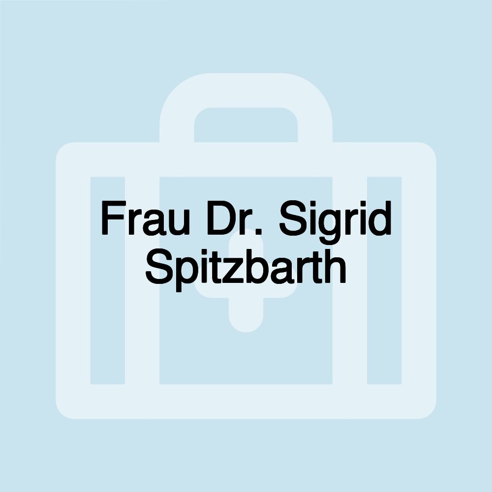 Frau Dr. Sigrid Spitzbarth