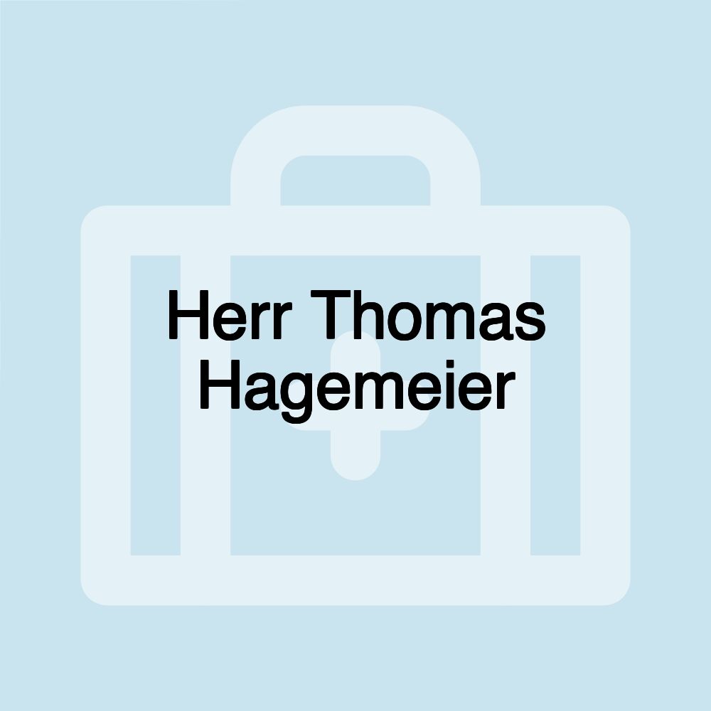 Herr Thomas Hagemeier