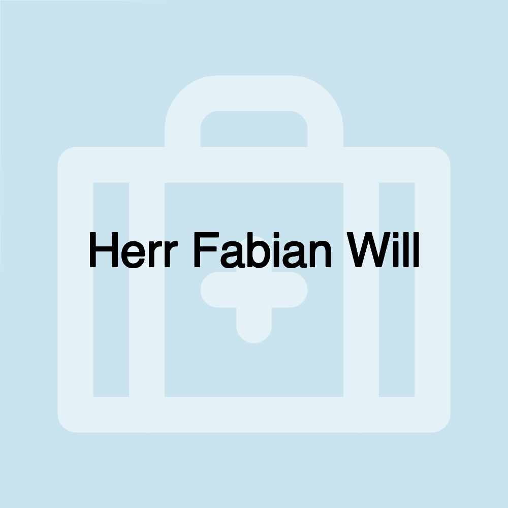 Herr Fabian Will