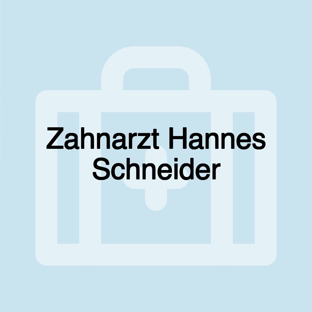 Zahnarzt Hannes Schneider