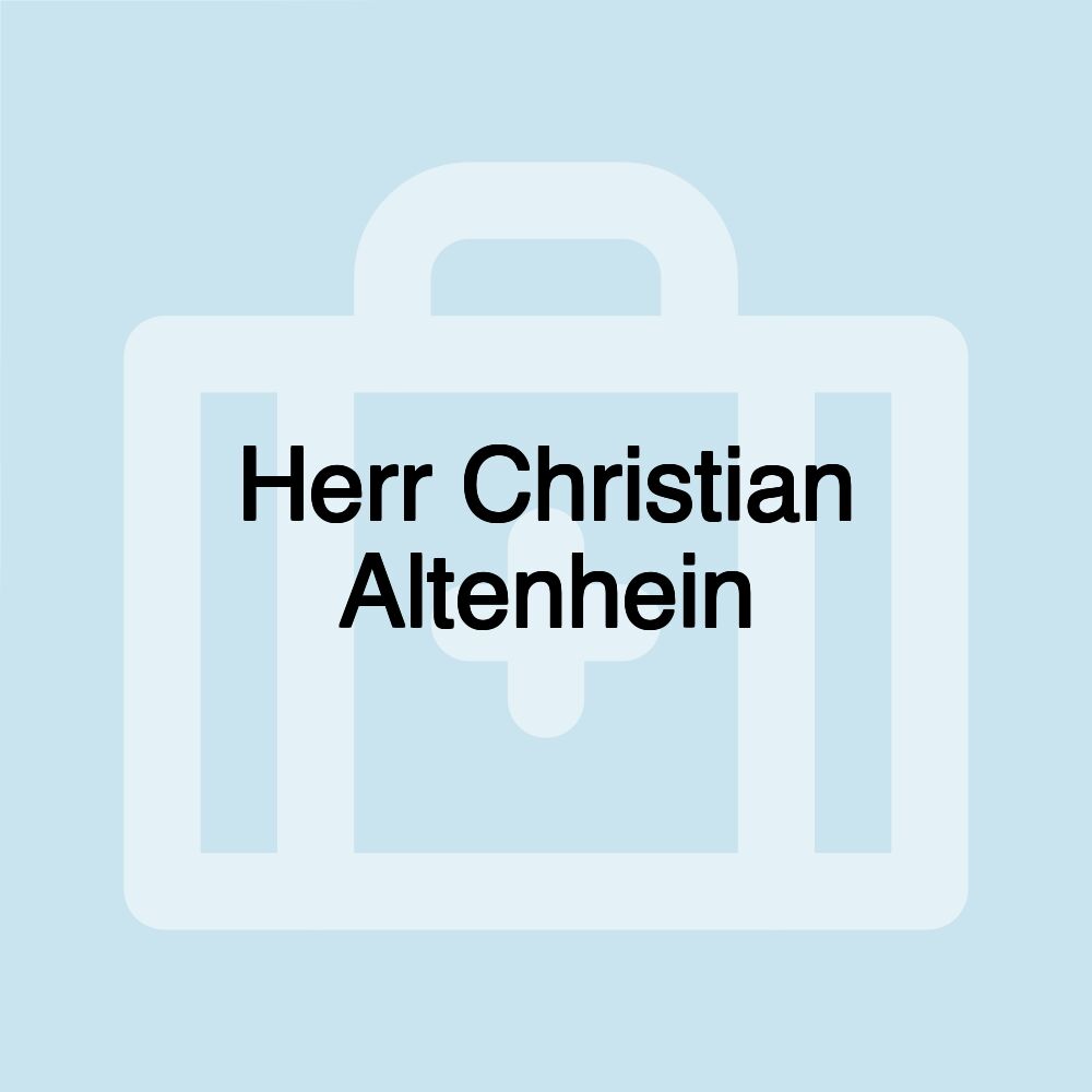 Herr Christian Altenhein