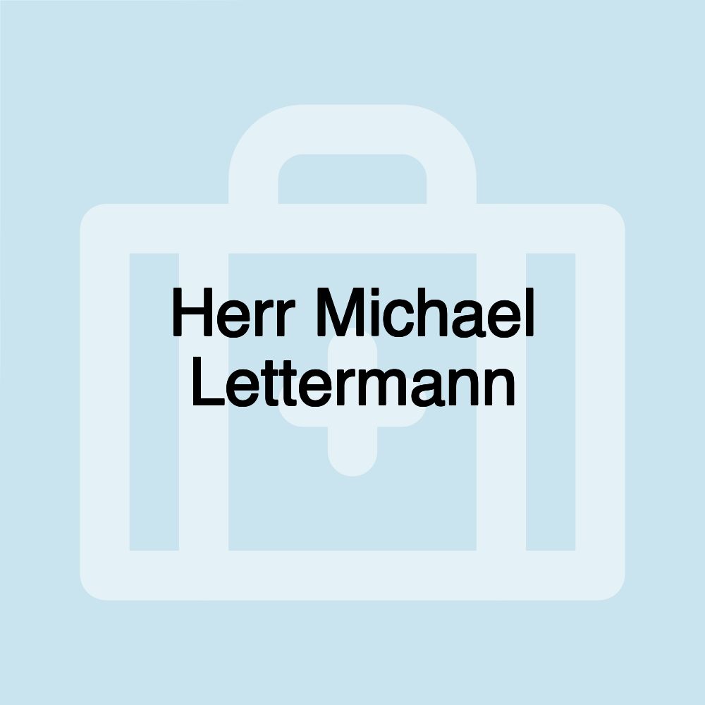 Herr Michael Lettermann