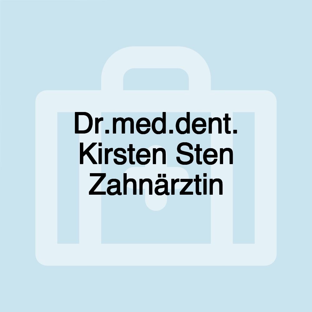 Dr.med.dent. Kirsten Sten Zahnärztin