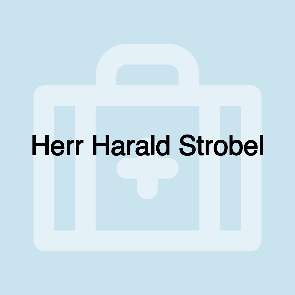 Herr Harald Strobel