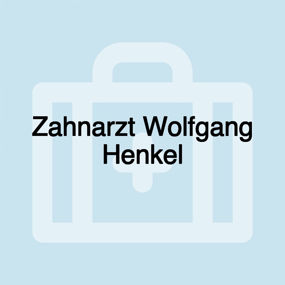 Zahnarzt Wolfgang Henkel