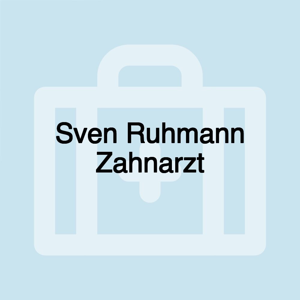 Sven Ruhmann Zahnarzt