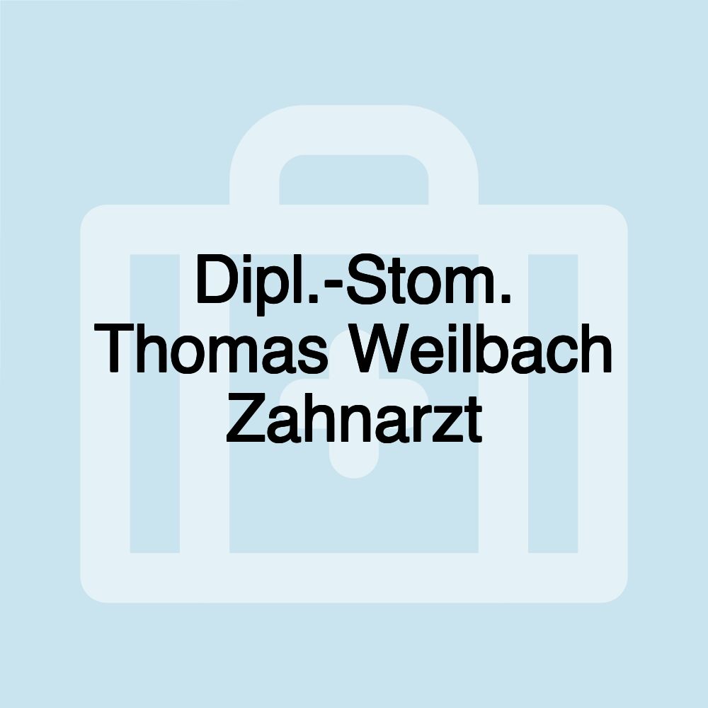 Dipl.-Stom. Thomas Weilbach Zahnarzt