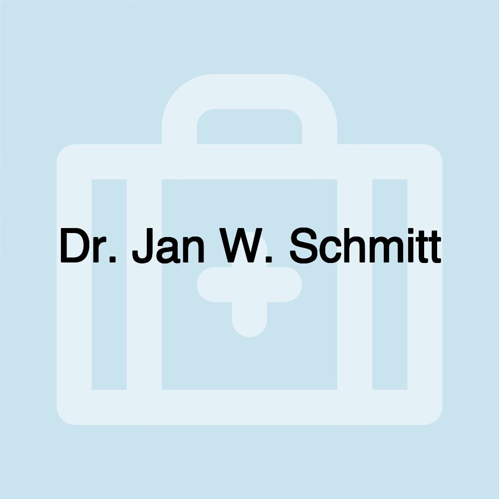 Dr. Jan W. Schmitt