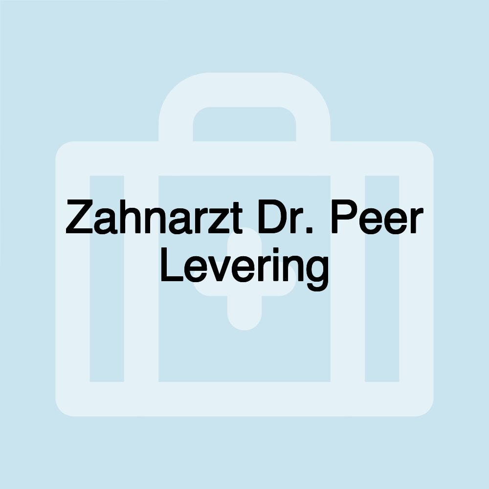 Zahnarzt Dr. Peer Levering