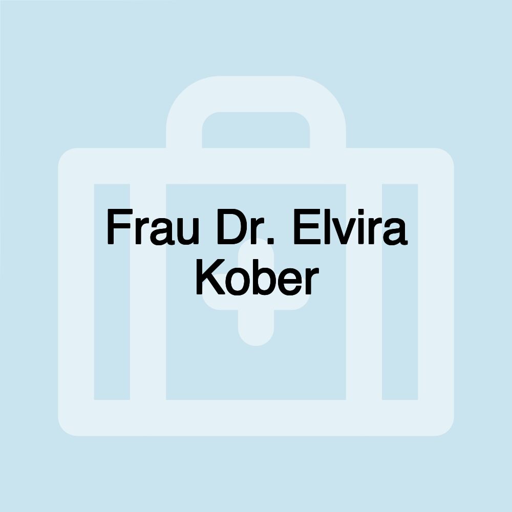 Frau Dr. Elvira Kober