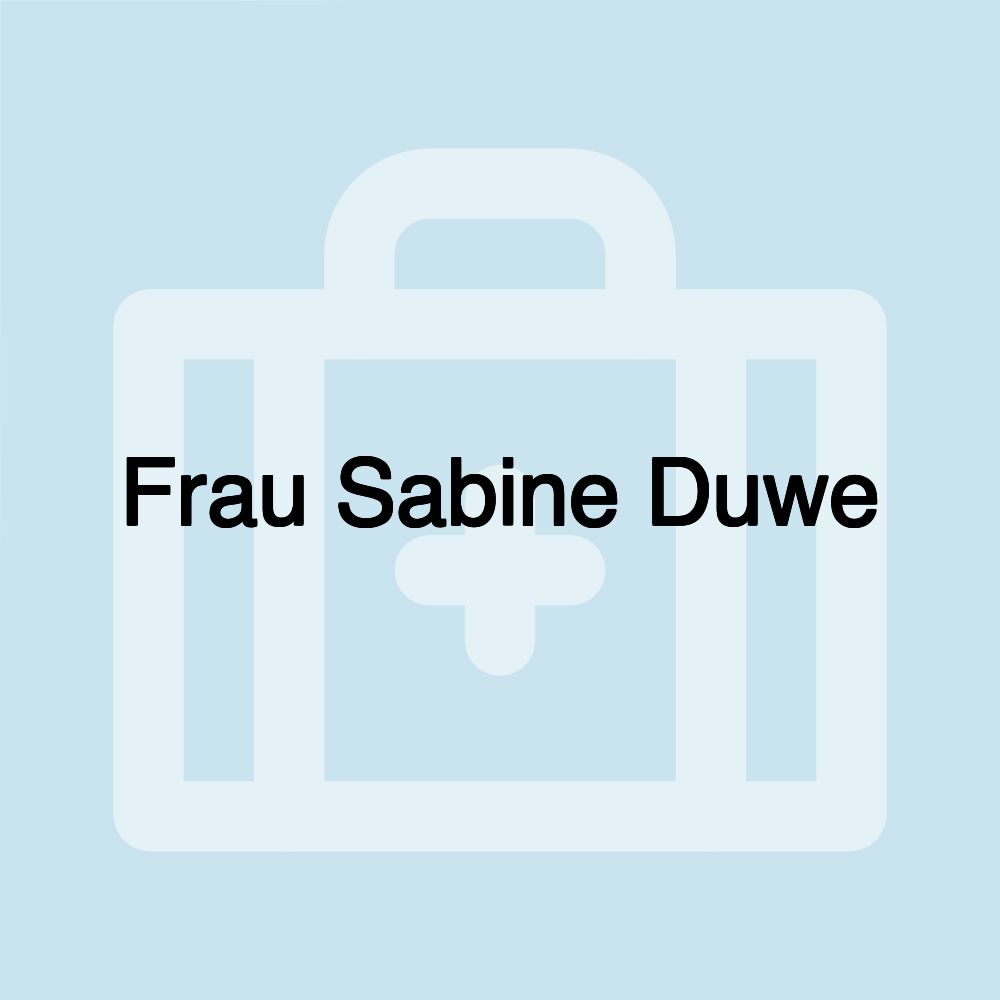 Frau Sabine Duwe