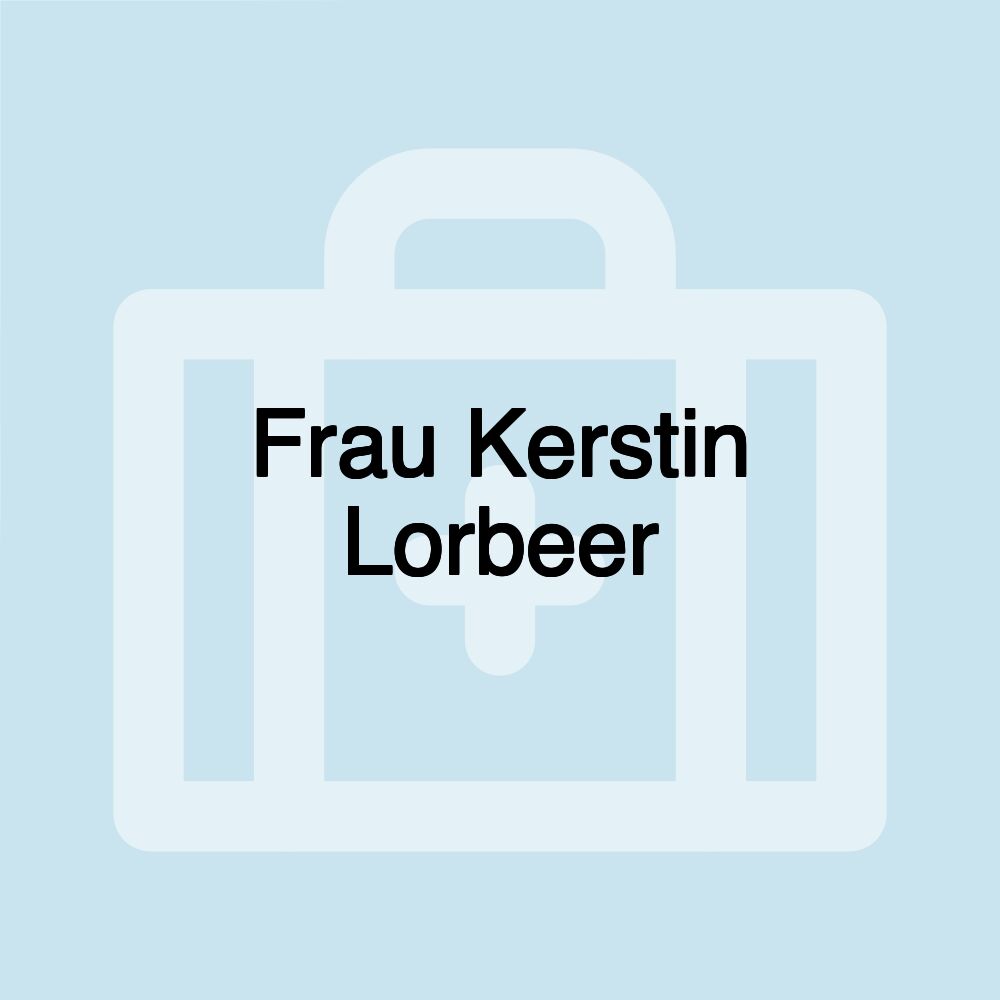 Frau Kerstin Lorbeer