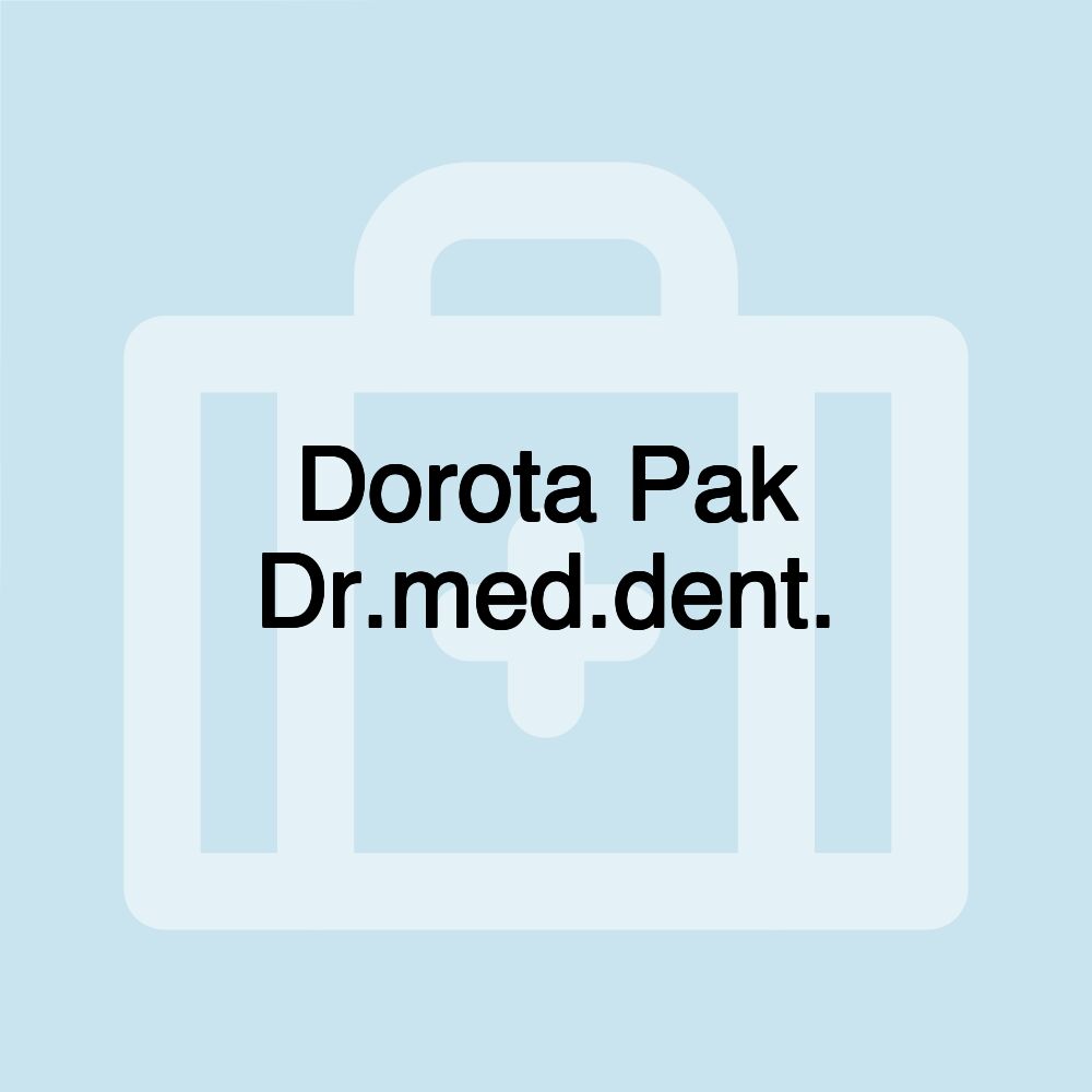 Dorota Pak Dr.med.dent.