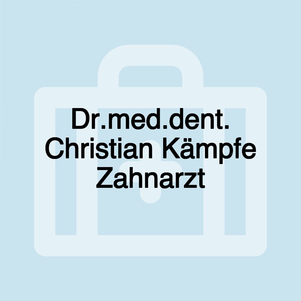 Dr.med.dent. Christian Kämpfe Zahnarzt