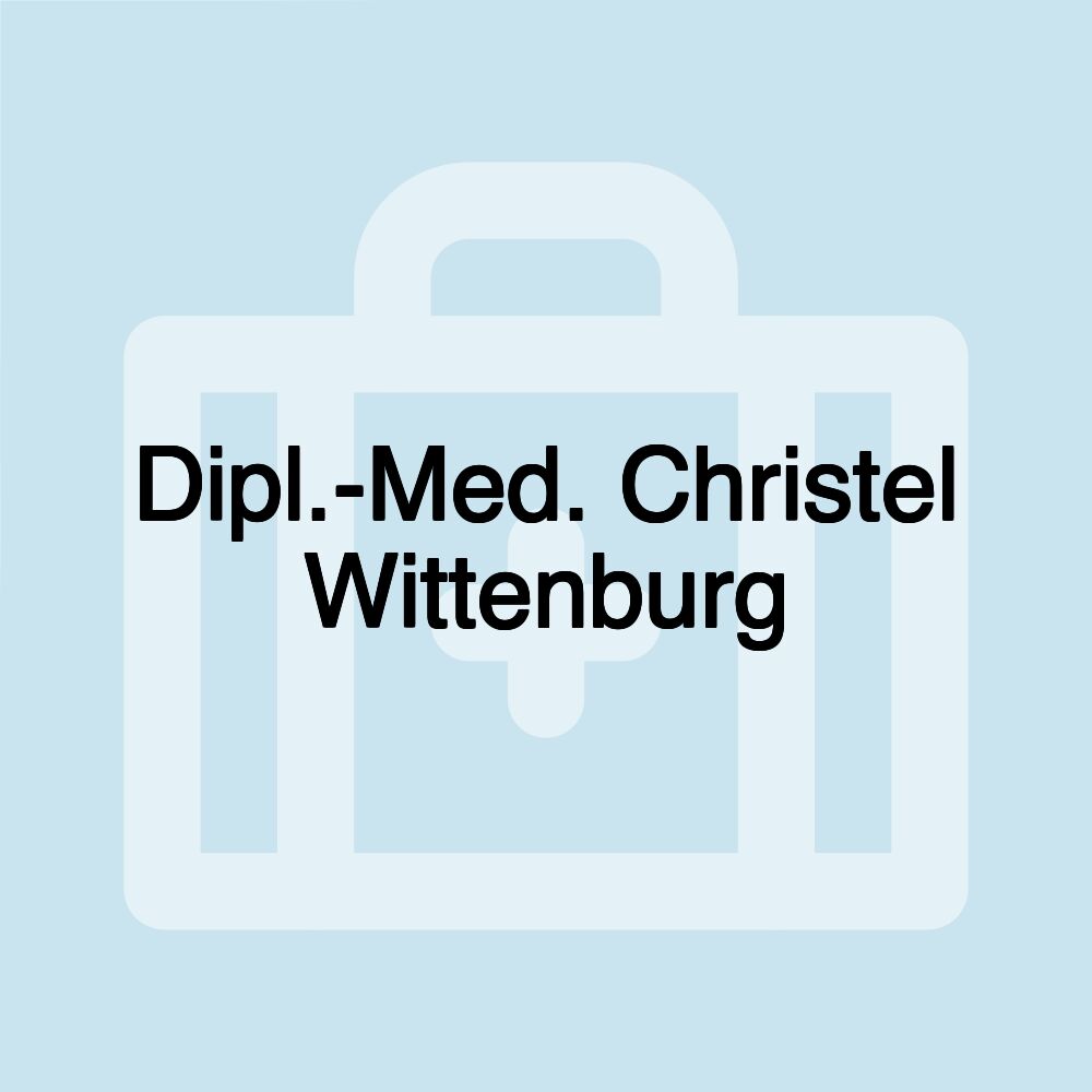 Dipl.-Med. Christel Wittenburg