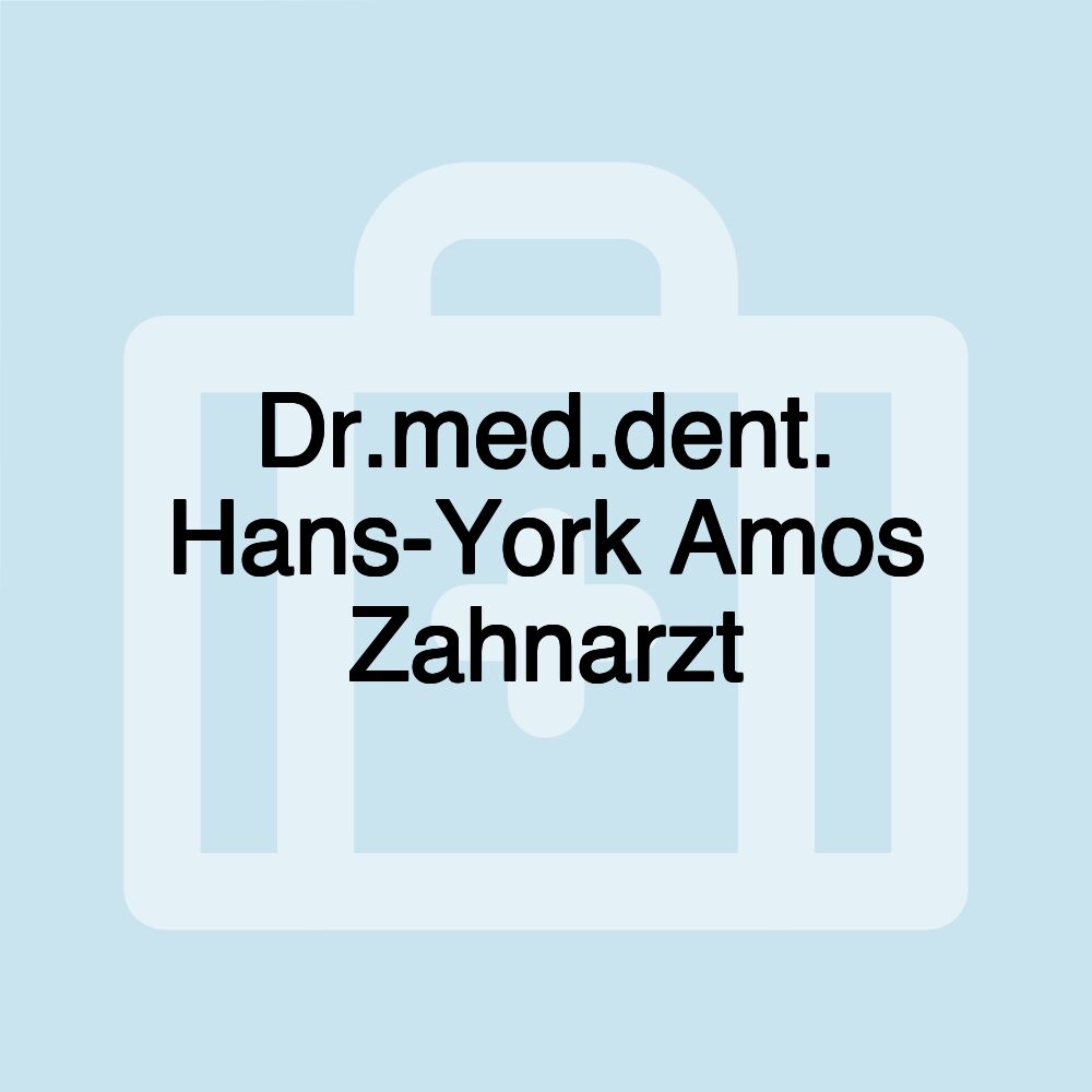 Dr.med.dent. Hans-York Amos Zahnarzt