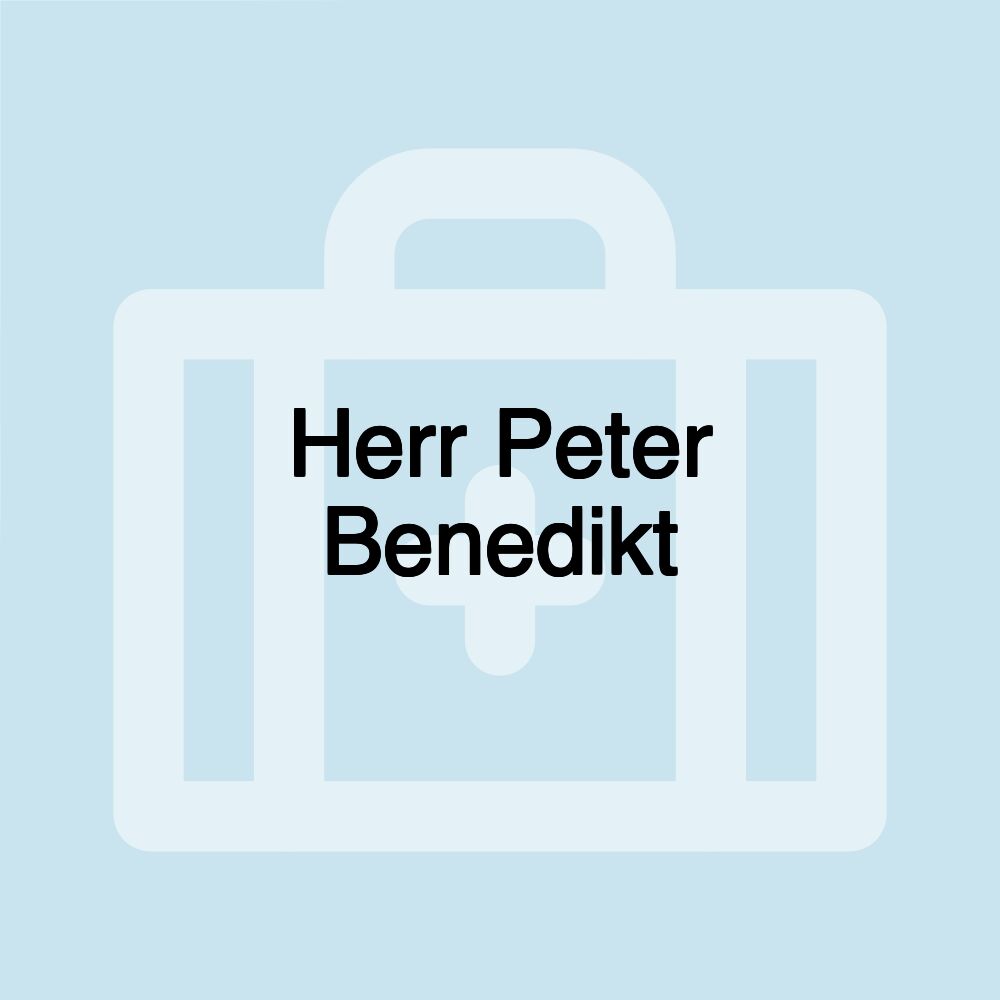 Herr Peter Benedikt