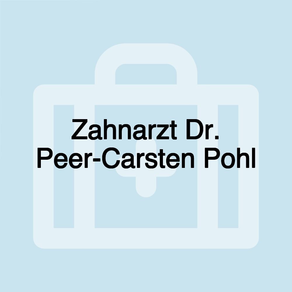 Zahnarzt Dr. Peer-Carsten Pohl