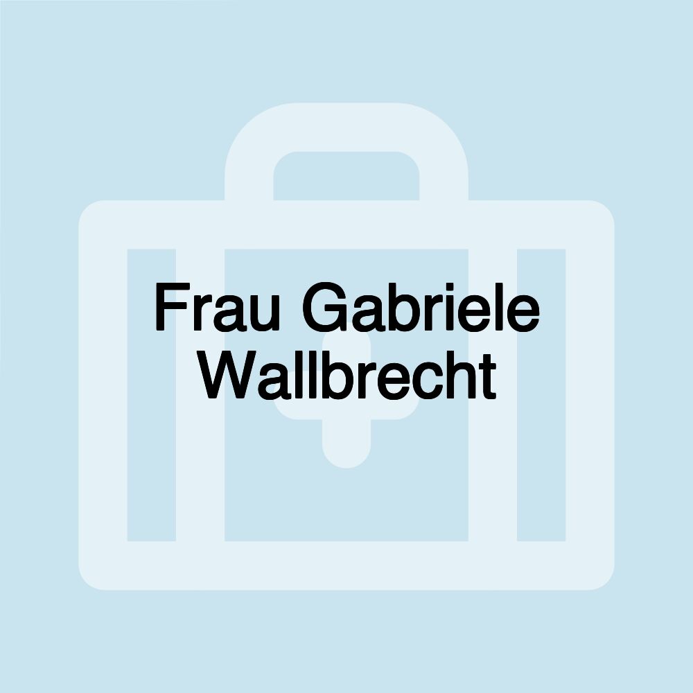 Frau Gabriele Wallbrecht