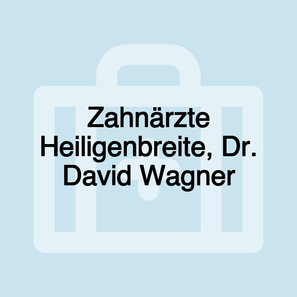 Zahnärzte Heiligenbreite, Dr. David Wagner