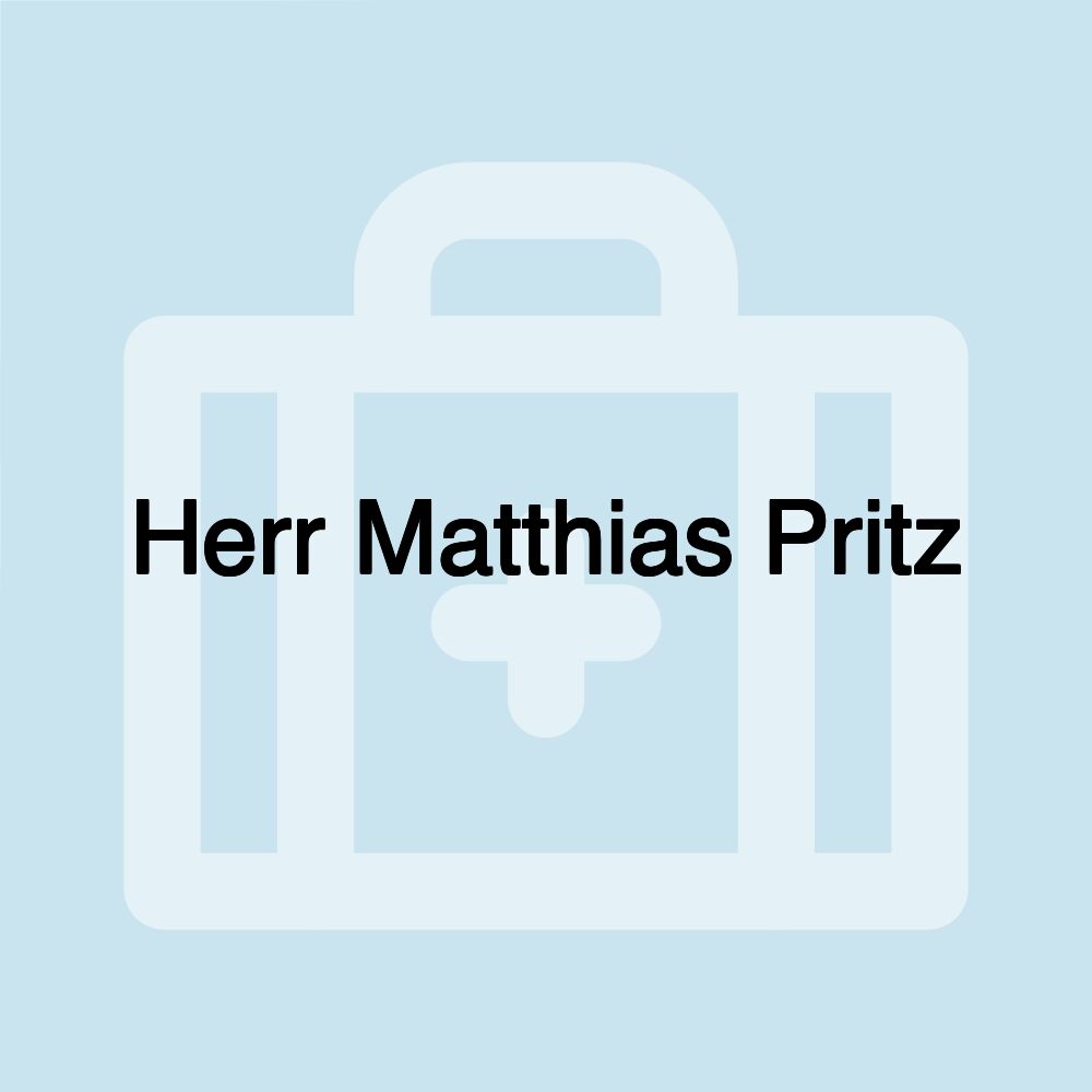 Herr Matthias Pritz