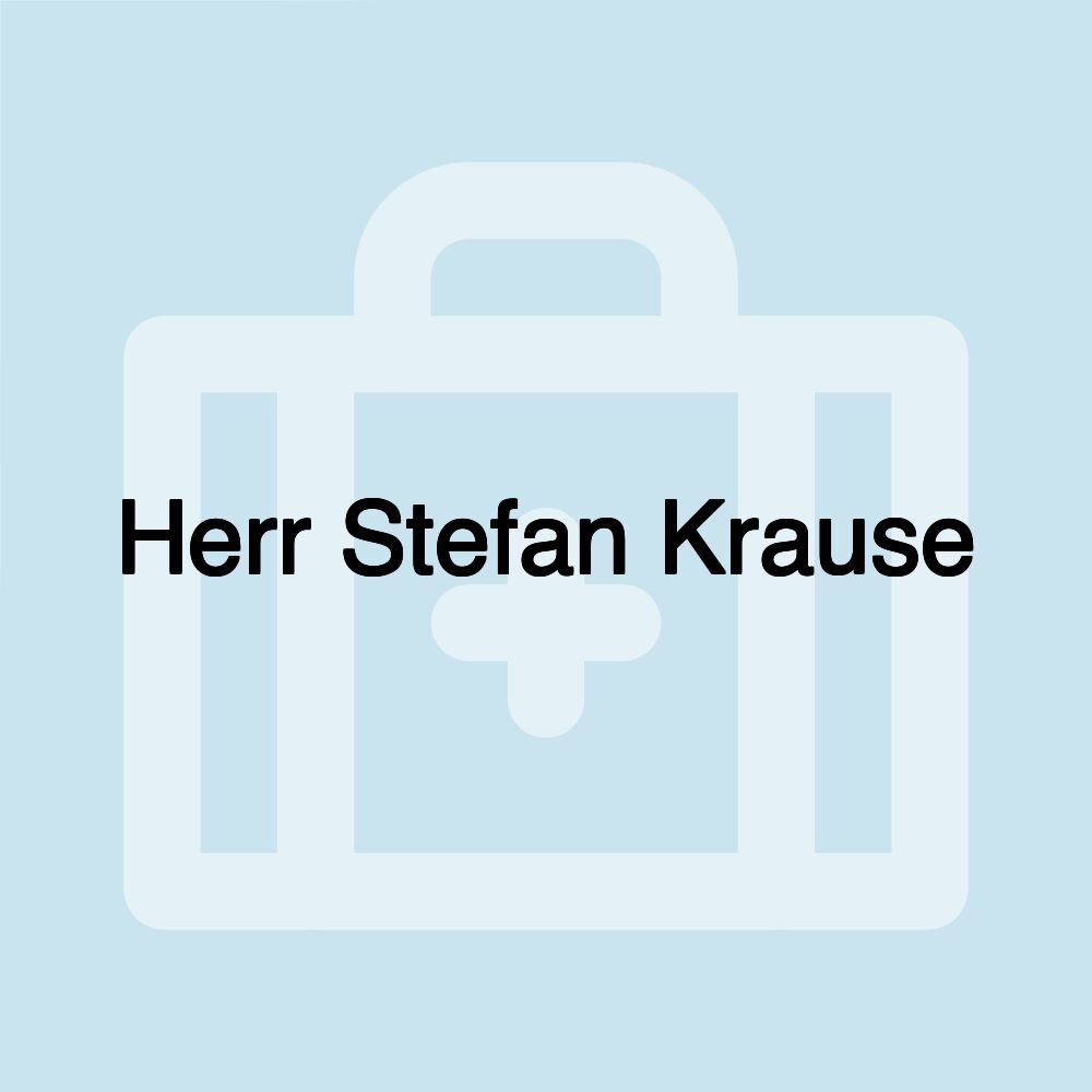 Herr Stefan Krause