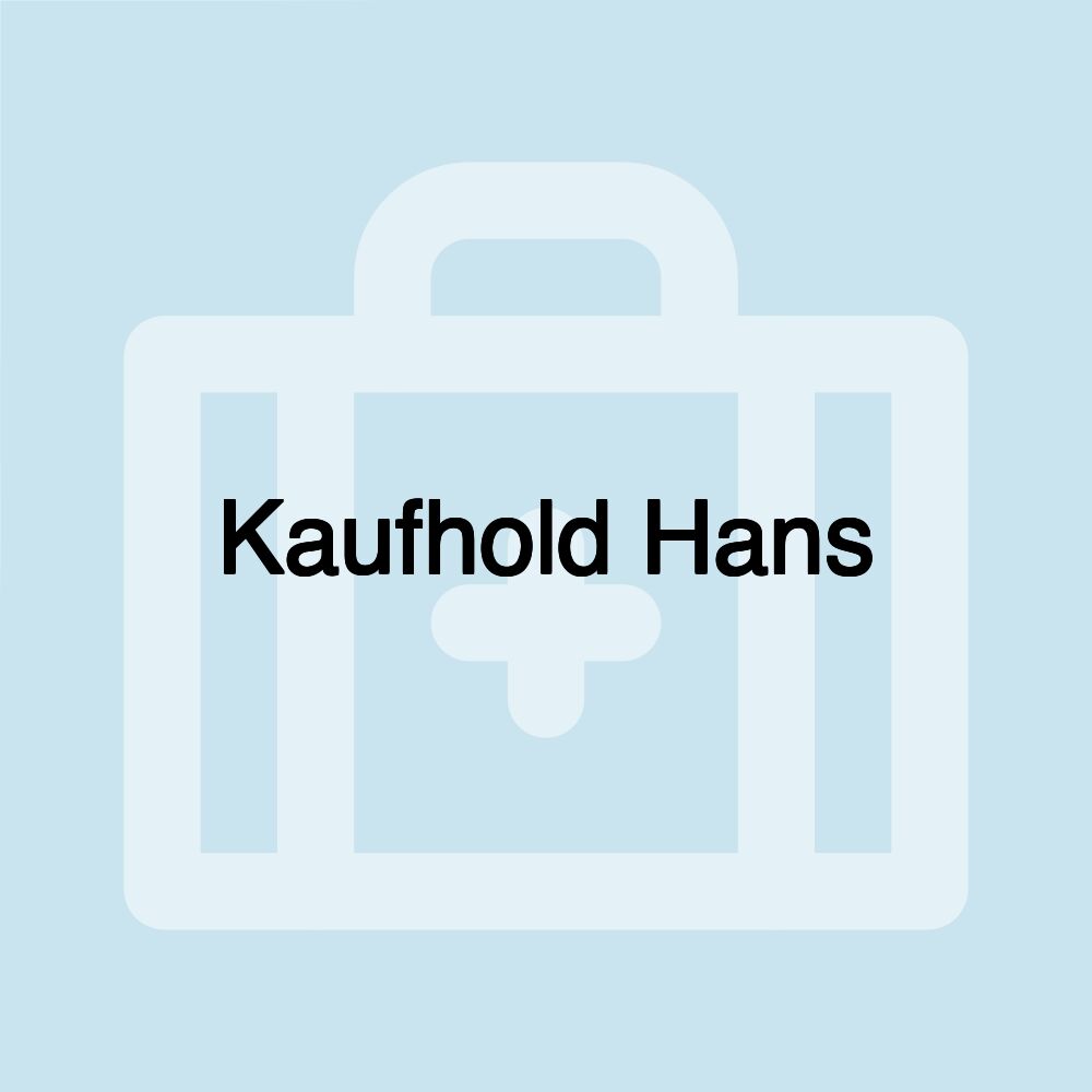 Kaufhold Hans