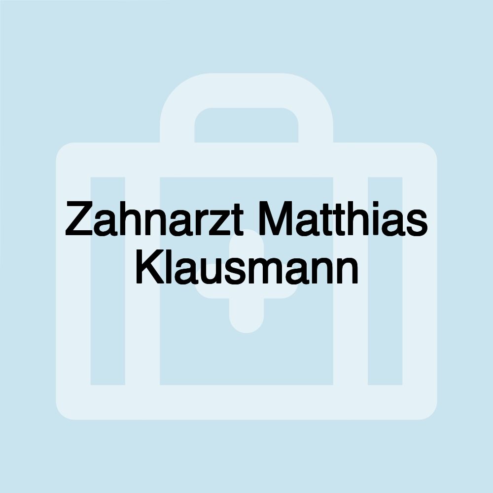 Zahnarzt Matthias Klausmann