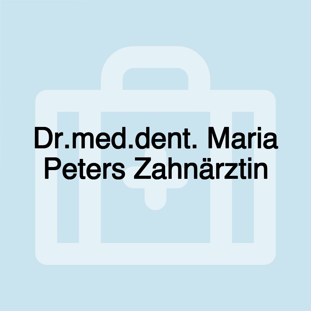 Dr.med.dent. Maria Peters Zahnärztin