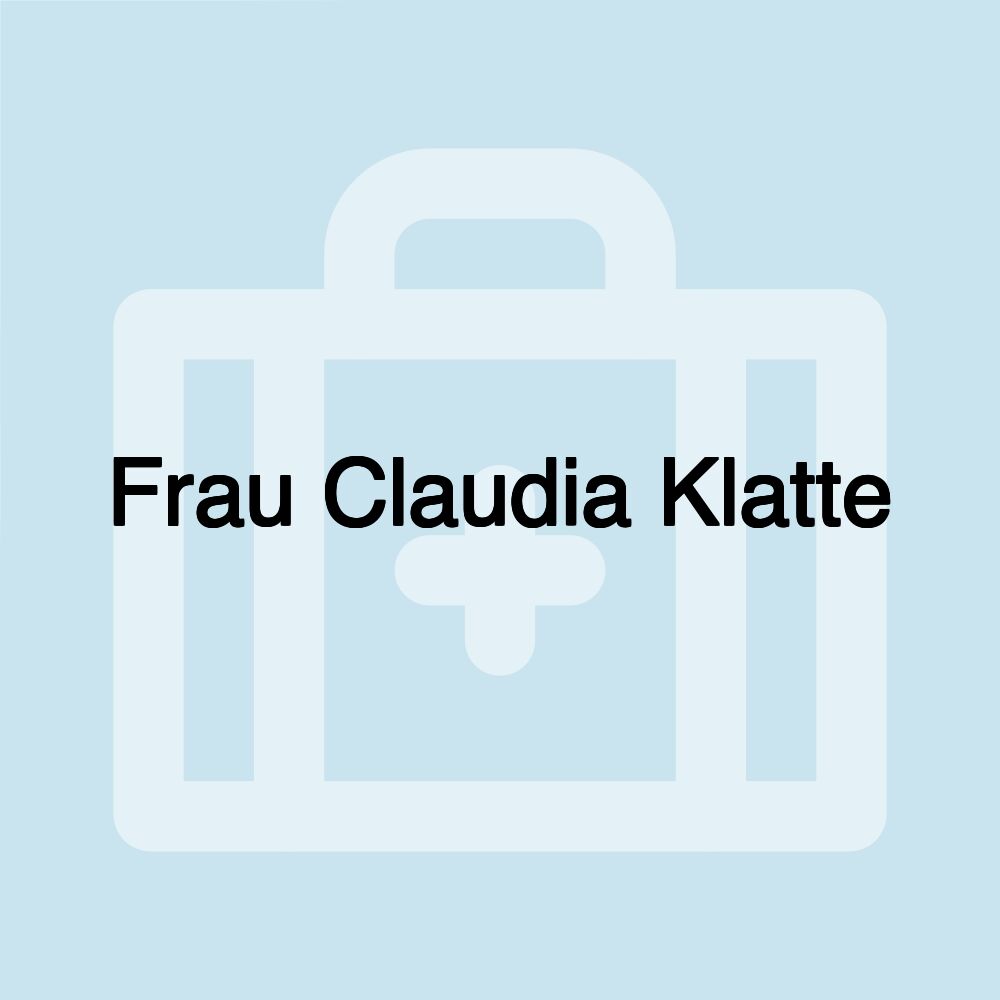 Frau Claudia Klatte