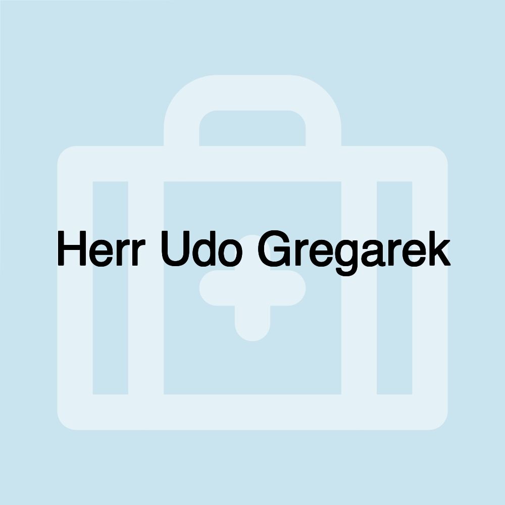 Herr Udo Gregarek