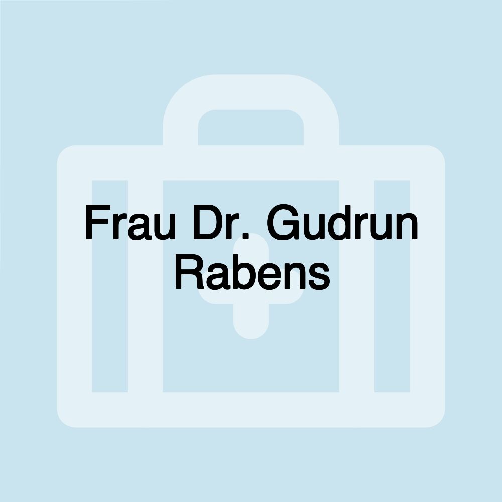 Frau Dr. Gudrun Rabens