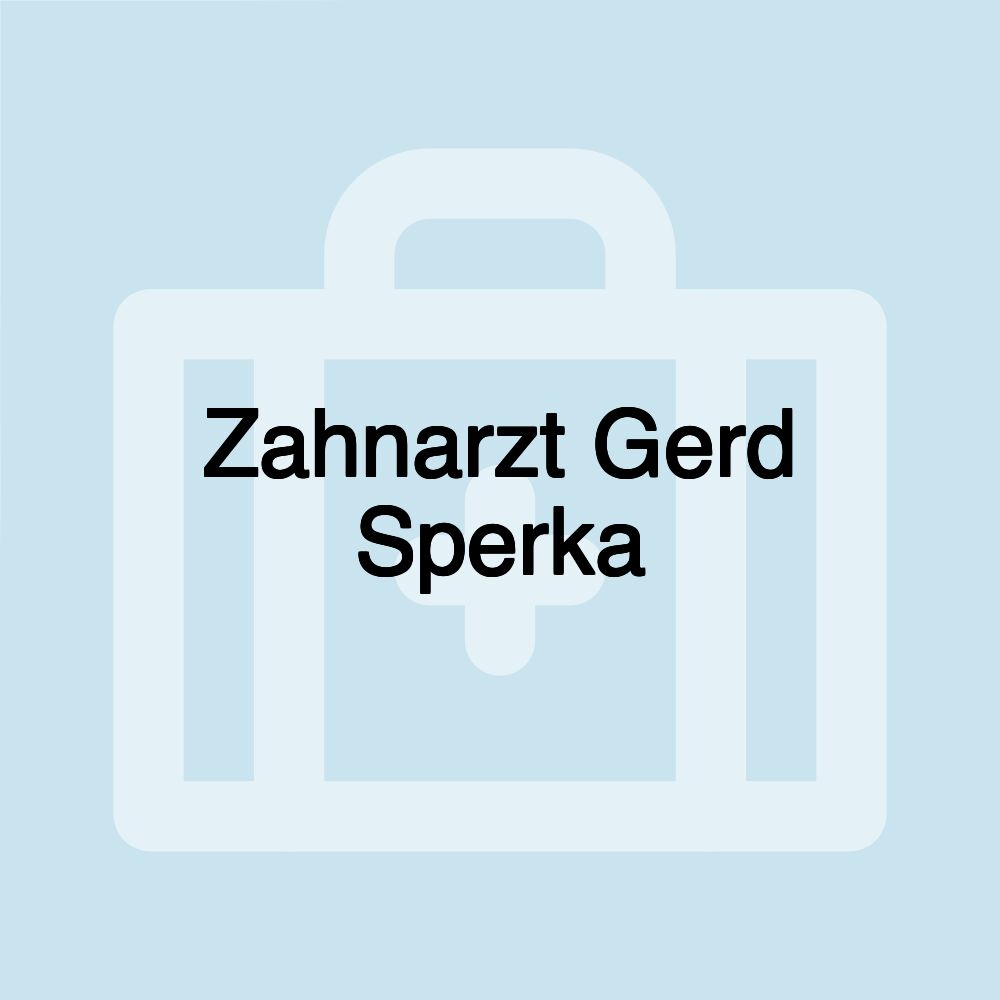 Zahnarzt Gerd Sperka