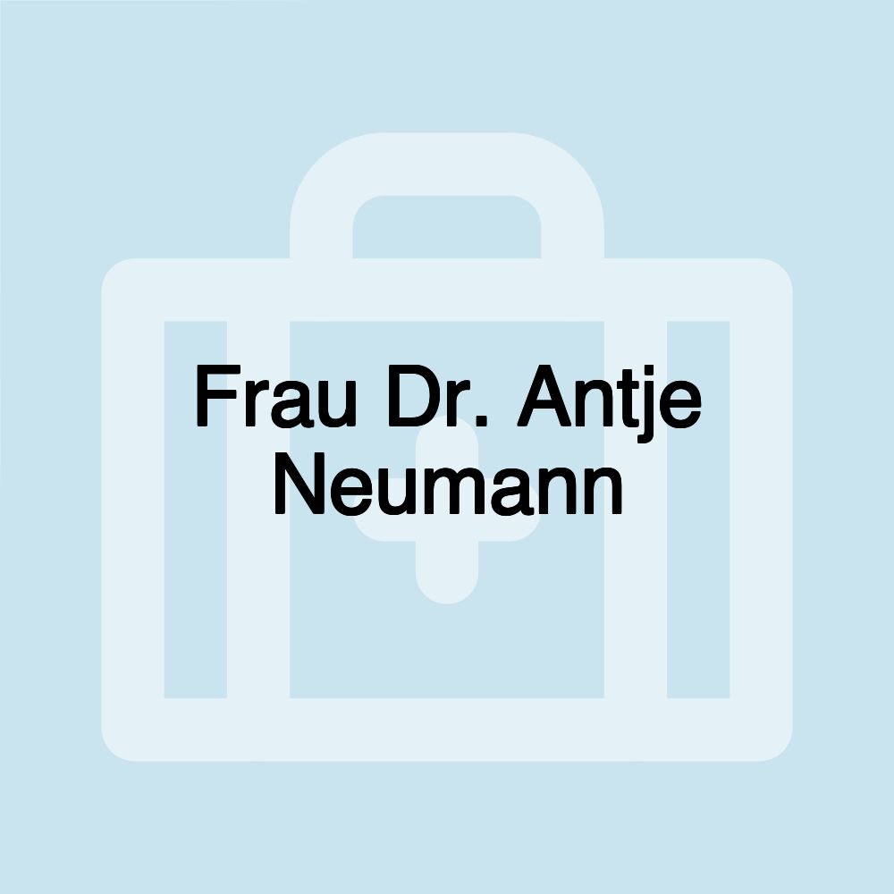 Frau Dr. Antje Neumann