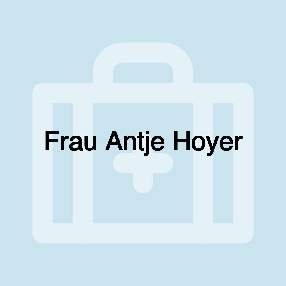 Frau Antje Hoyer