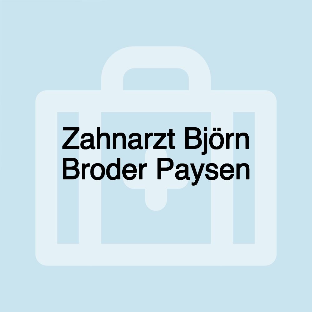 Zahnarzt Björn Broder Paysen