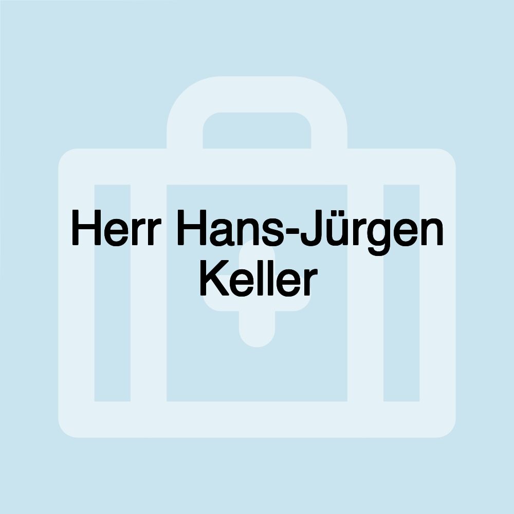 Herr Hans-Jürgen Keller