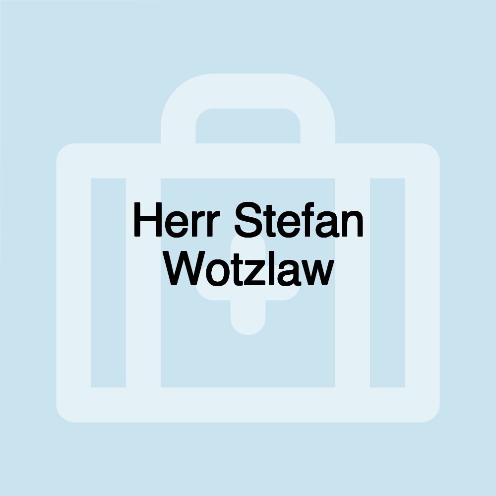 Herr Stefan Wotzlaw