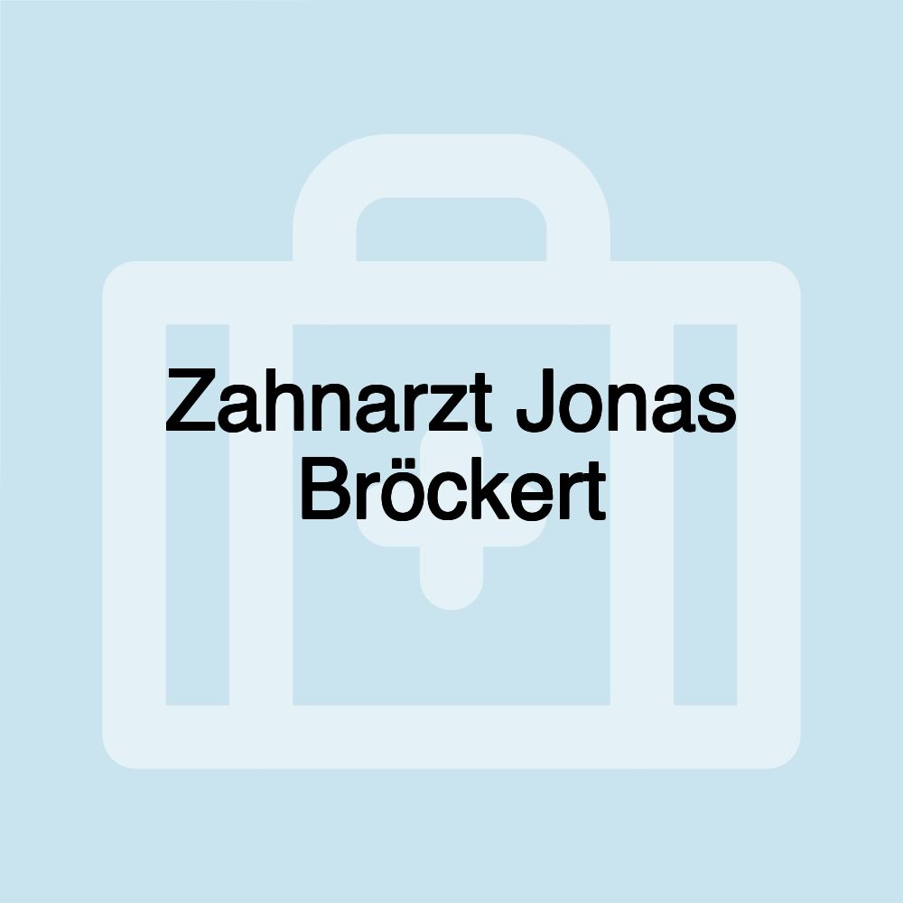 Zahnarzt Jonas Bröckert