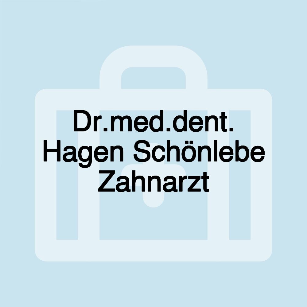 Dr.med.dent. Hagen Schönlebe Zahnarzt