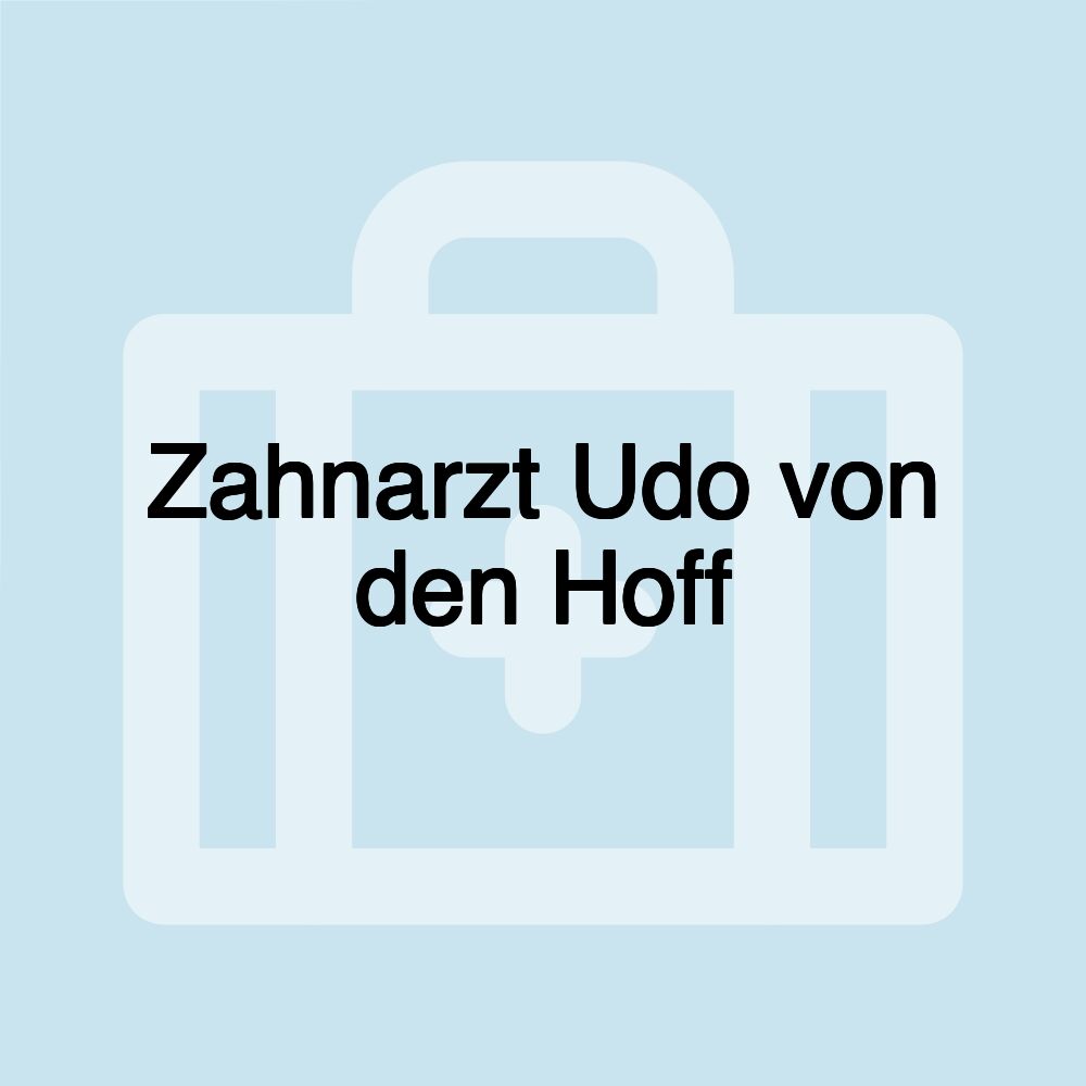 Zahnarzt Udo von den Hoff