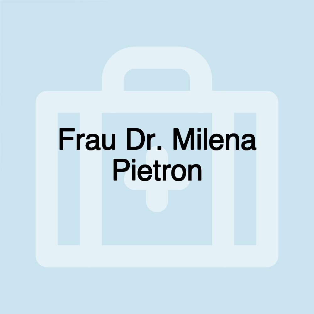 Frau Dr. Milena Pietron