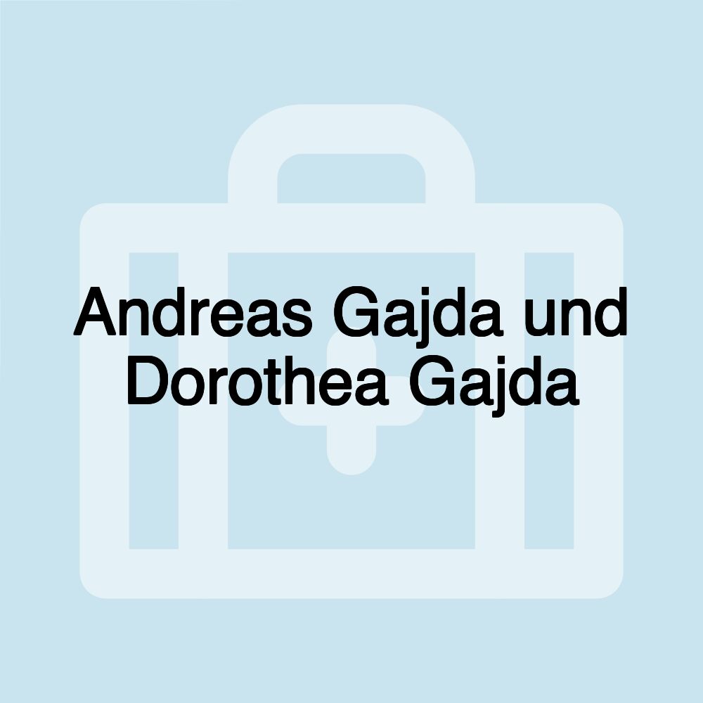 Andreas Gajda und Dorothea Gajda