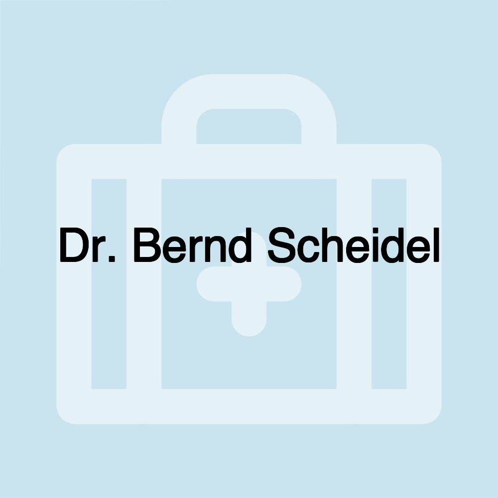 Dr. Bernd Scheidel