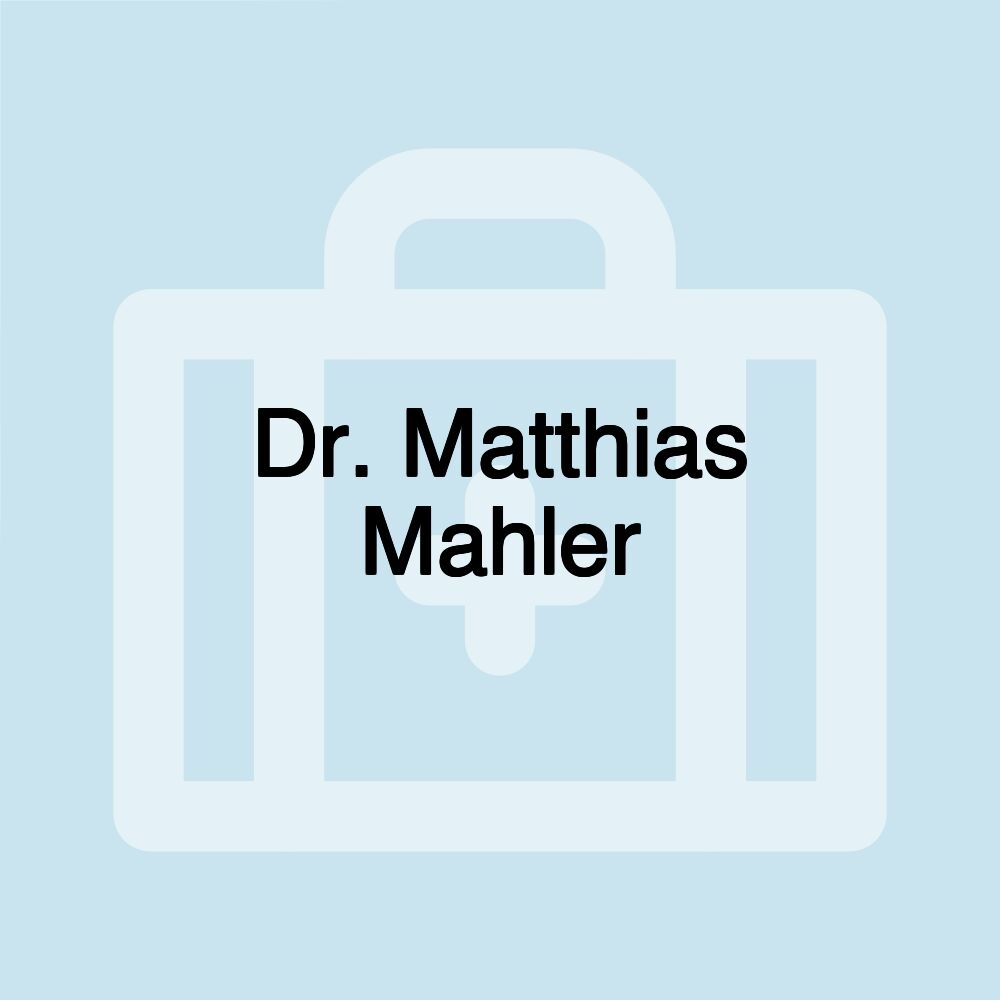 Dr. Matthias Mahler