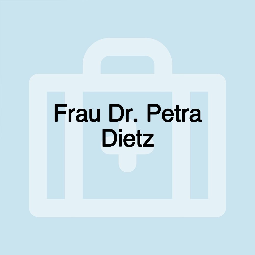 Frau Dr. Petra Dietz