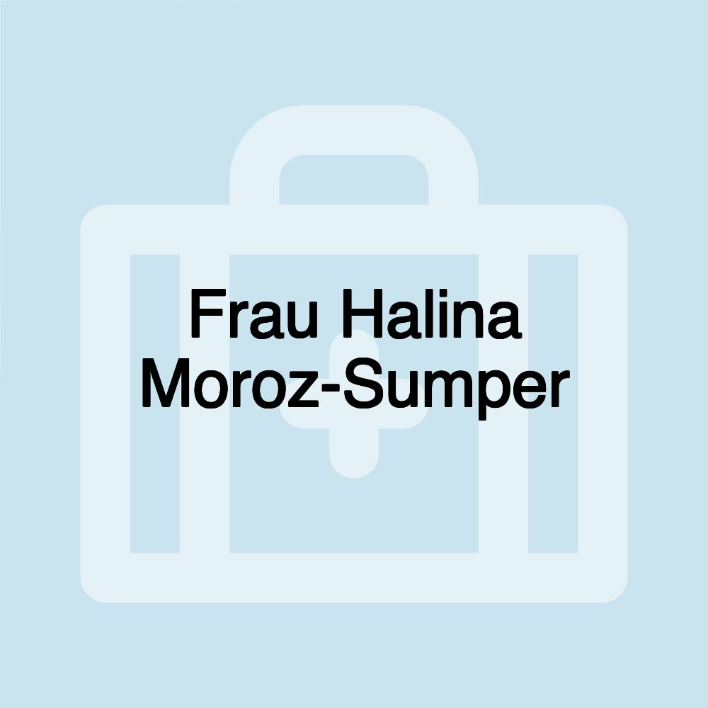 Frau Halina Moroz-Sumper