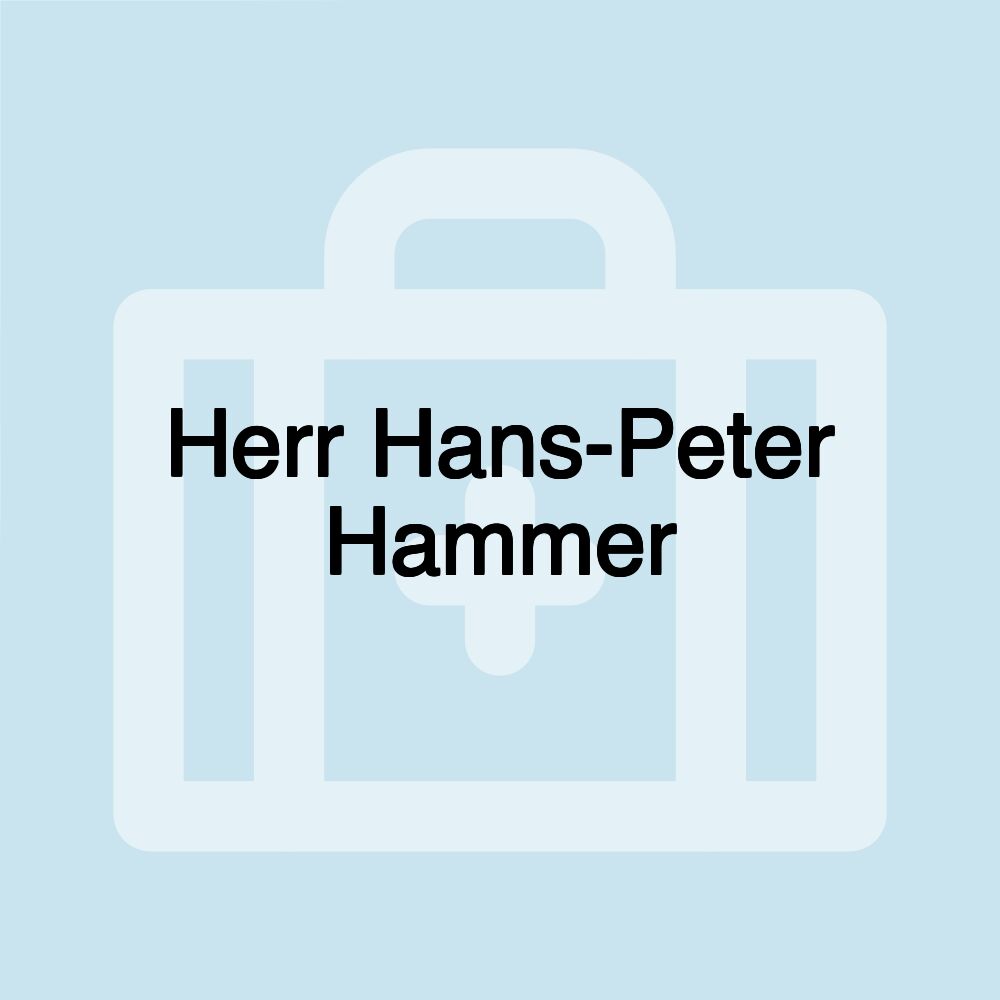 Herr Hans-Peter Hammer