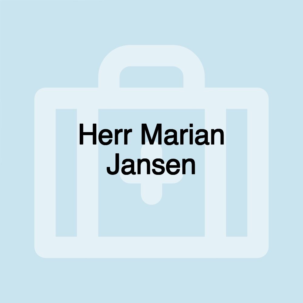 Herr Marian Jansen